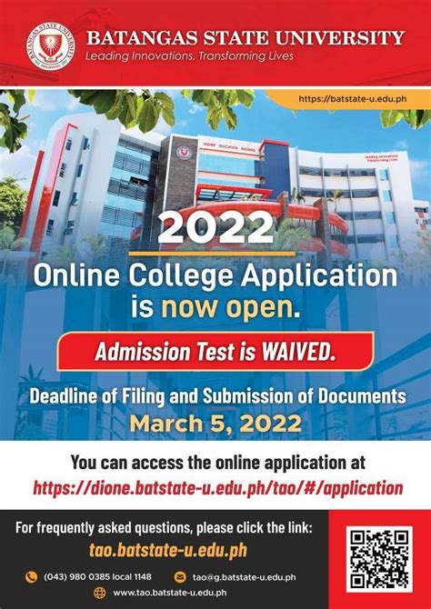 batangas state university admission|BatStateU .